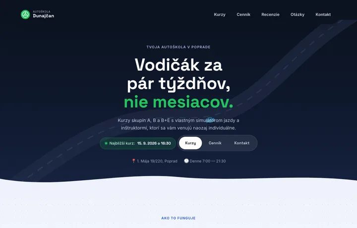 Náhľad webu Autoškola Poprad